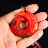 Double Sided Jade Rune Pendant Necklace for Men Women