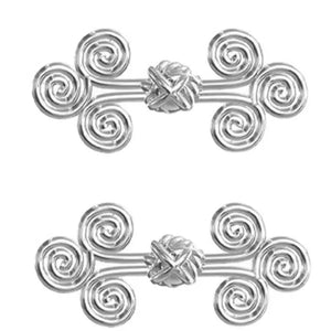 Vintage Jade Ruyi Coil Buckle Hair Clips for Women