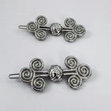 Vintage Jade Ruyi Coil Buckle Hair Clips for Women