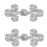 Vintage Jade Ruyi Coil Buckle Hair Clips for Women