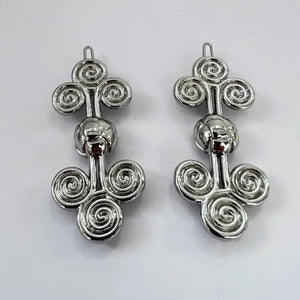 Vintage Jade Ruyi Coil Buckle Hair Clips for Women
