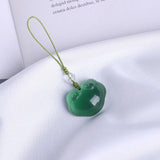 Jade Ruyi Agate Keychain Chalcedony Car Accessories Phone Charm Women Key Holder