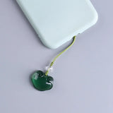 Jade Ruyi Agate Keychain Chalcedony Car Accessories Phone Charm Women Key Holder