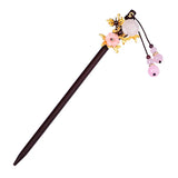 Jade Stone Flowers Hair Sticks Hairpin Charm Jadeite Jewelry Carved Amulet