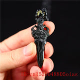 Jade Sword Pendant Necklace Green Amulet Chinese Charm