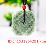 Jade Tiger Pendant Necklace Natural Jewelry Women Charm Carved Chinese Amulet