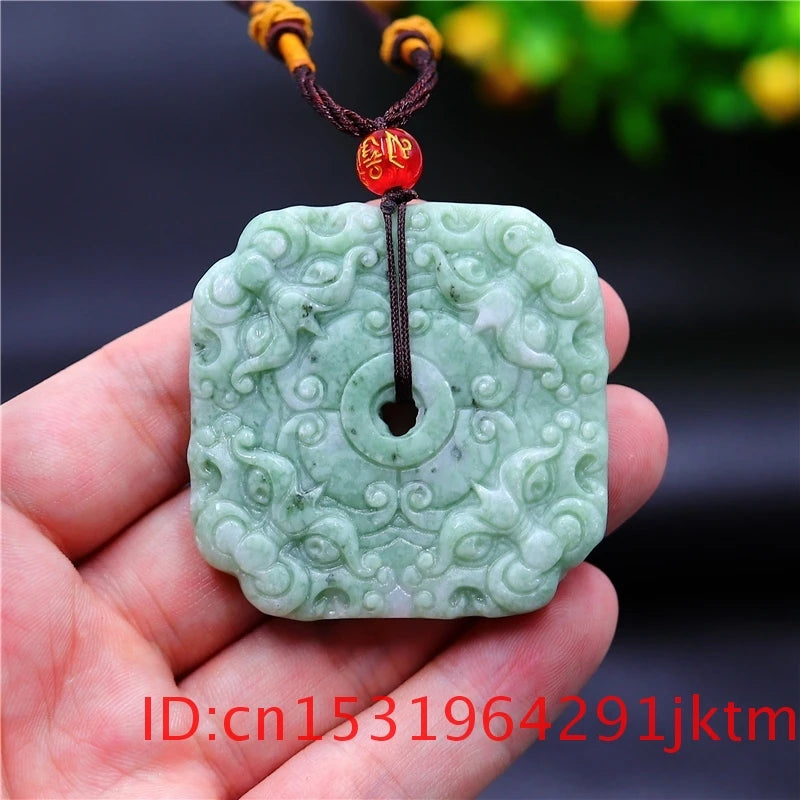 Jade Tiger Pendant Necklace Natural Jewelry Women Charm Carved Chinese Amulet