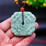 Jade Tiger Pendant Necklace Natural Jewelry Women Charm Carved Chinese Amulet