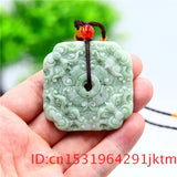 Jade Tiger Pendant Necklace Natural Jewelry Women Charm Carved Chinese Amulet