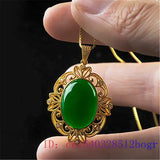 Jade Water Drop Pendant 925 Silver Amulet Charm Agate Gemstone Jewelry