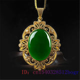 Jade Water Drop Pendant 925 Silver Amulet Charm Agate Gemstone Jewelry