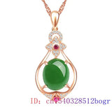 Chinese Hetian Jade Water Droplet Pendant 925 Silver Charm Necklace