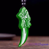 Jade Wolf Tooth Pendant Chinese Necklace Gemstone Natural Jadeite Amulet Charm