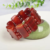 Red Agate Bracelet Jade String Buddha Beads Bracelet