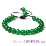 Green Jade Beads Bracelet 8mm Natural Charm Bangle