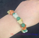 Jade Campanula Beads Bracelet Charm Jadeite Green 8mm Bangle Natural Amulet
