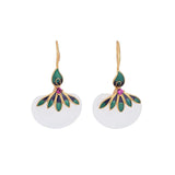 Initial Jade Heart Earrings 925 Sterling Silver Wedding Jewelry Set