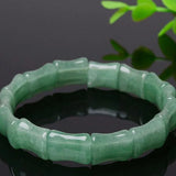 Natural Green Jade Emerald Bracelet for Women Geometric Gemstone Bangles
