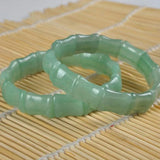 Natural Green Jade Emerald Bracelet for Women Geometric Gemstone Bangles