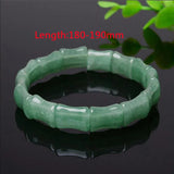 Natural Green Jade Emerald Bracelet for Women Geometric Gemstone Bangles