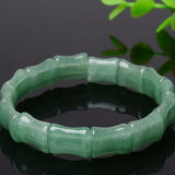 Natural Green Jade Emerald Bracelet for Women Geometric Gemstone Bangles