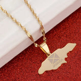 Jamaica Map Pendant Necklaces Jamaican Flag Jewelry