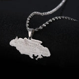 Jamaica Map Pendant Necklaces for Women Girl Jewelry Jamaican Patriotic