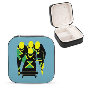 Jamaican Bobsled Team Jewelry Storage Box Portable Leather