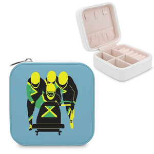 Jamaican Bobsled Team Jewelry Storage Box Portable Leather