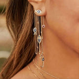 Tassel Fish CZ Bridal Wedding Earring