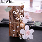 Korea Style Bride Headband Flowers Wedding Hair Clip and Earrings Set