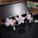 Korea Style Bride Headband Flowers Wedding Hair Clip and Earrings Set