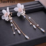 Korea Style Bride Headband Flowers Wedding Hair Clip and Earrings Set