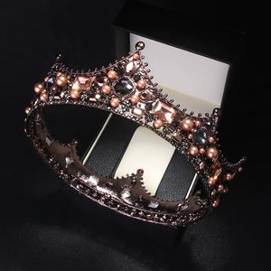 JaneVini Vintage Round Crown for Women Brides