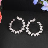Janekellly Trendy Round Earring For Women Wedding Party Bridal Jewelry
