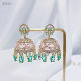 Indian Round Earring For Women Wedding Party Dubai Bridal Jewelry Gift