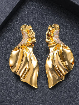 Indian Trendy Round Shape Earring For Women Wedding Party Dubai Bridal Jewelry