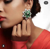 Janekellly Indian Trendy Round Earring For Women Wedding Party Dubai Bridal