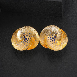 Indian Round Shape Earrings for Women Wedding Party Bridal Jewelry Gift