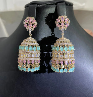 Indian Round Earring For Women Wedding Party Dubai Bridal Jewelry Gift