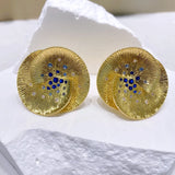 Indian Round Shape Earrings for Women Wedding Party Bridal Jewelry Gift