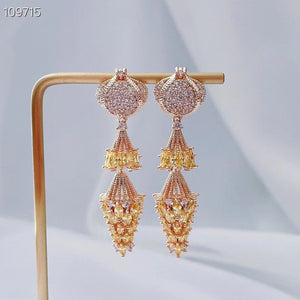 Indian Round Shape Earring For Women Wedding Party Bridal Jewelry