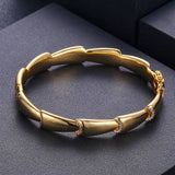Janekelly Bold Bangle Cuff Cubic Zirconia Crystal Bracelet