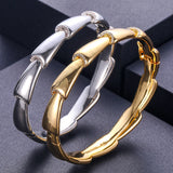 Janekelly Bold Bangle Cuff Cubic Zirconia Crystal Bracelet