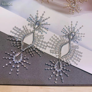 Janekelly Fireworks Charm Earrings Micro CZ Dubai Indian Bohemian