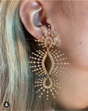 Janekelly Fireworks Charm Earrings Micro CZ Dubai Indian Bohemian