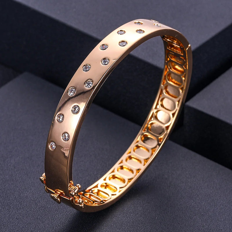 Janekelly High Punk Stackable Sparkly Bangle Mix Match For Women