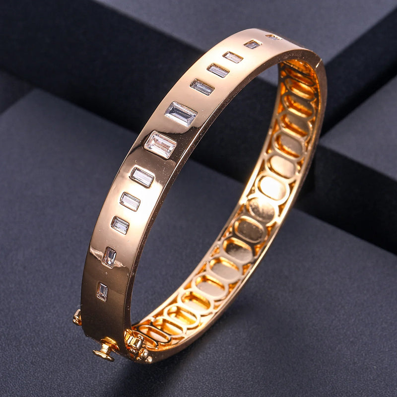 Janekelly High Punk Stackable Bangle Mix Match Sparkly Bridal Bracelet