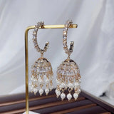 Indian Round Shape Earring Wedding Party Dubai Bridal Jewelry Gift
