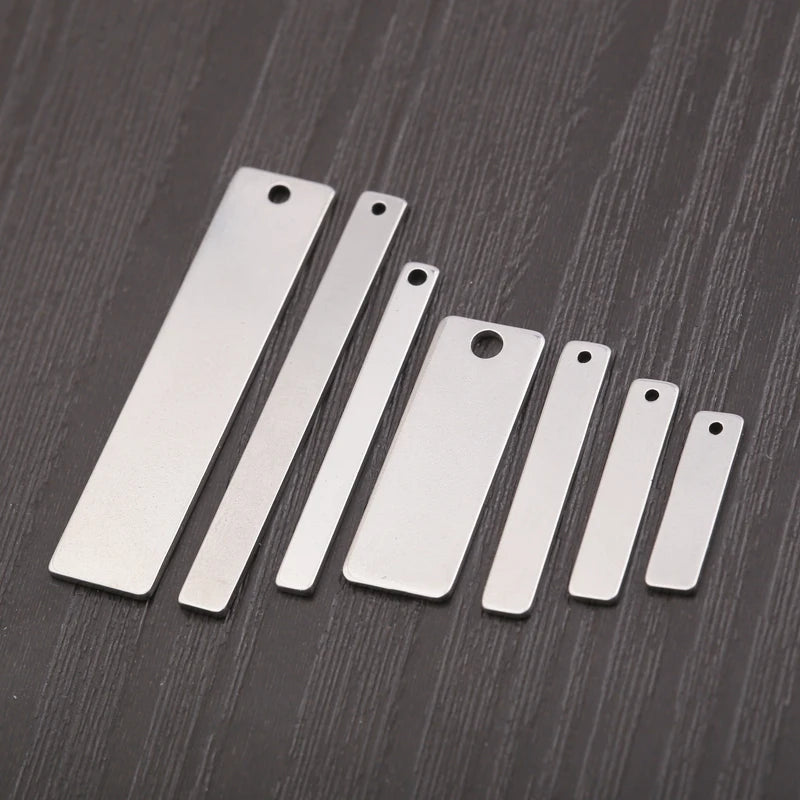 Janette Stainless Steel Rectangle Stamping Blanks 4x25mm 9x40mm